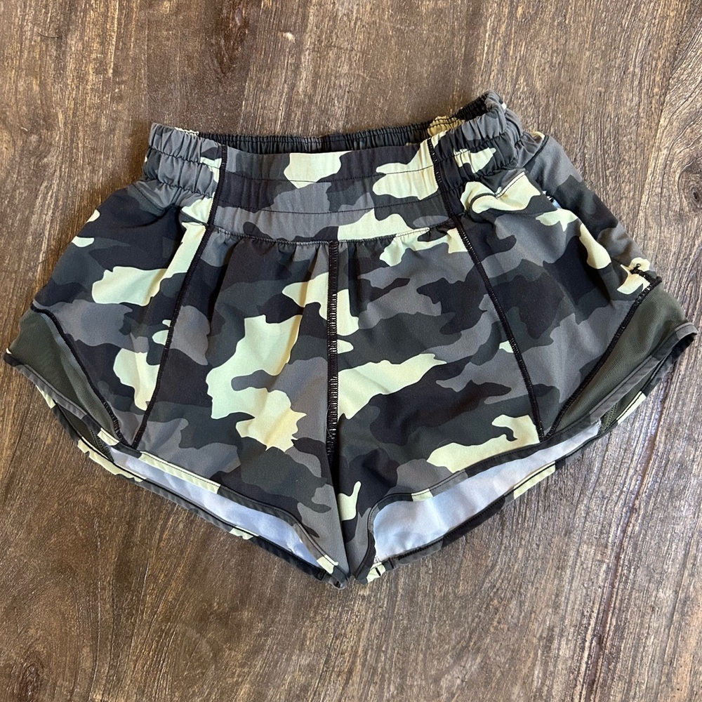 Camo Lululemon Hotty Hot Shorts